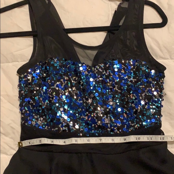 Charlotte Russe Blue Sparkle Dress M - Picture 2 of 8